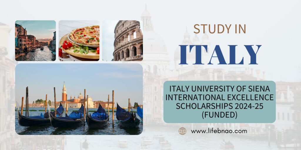 Italy University of Siena International Excellence Scholarships 2024-25 (Funded)